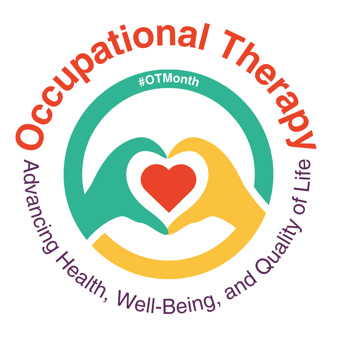 2024 OT Month logo with slogan Occupational Therapy: Advancing Health, Well-being, and Quality of Life