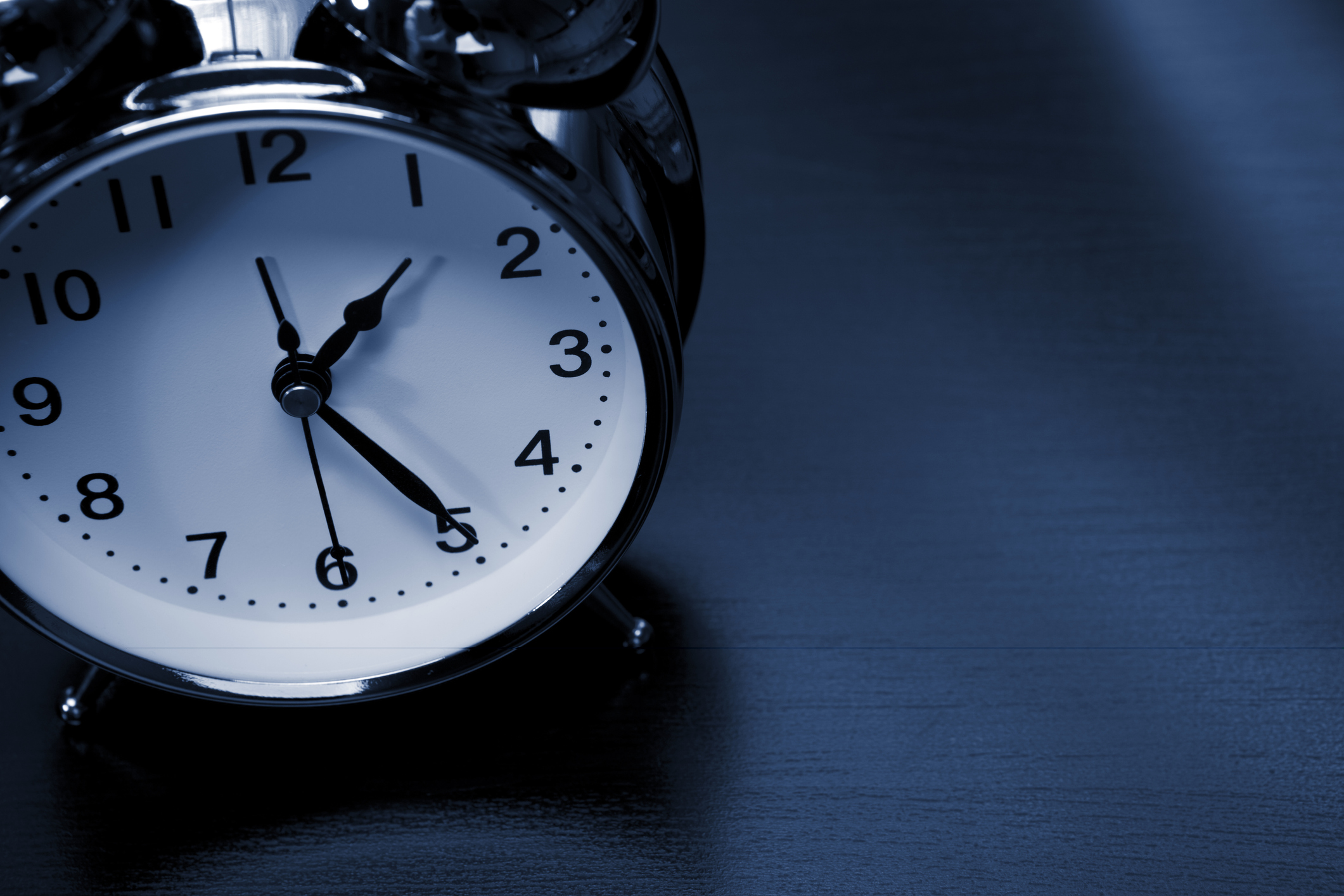 Alarm clock in nighttime setting