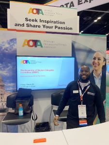 Tajze Johnson at the 2024 INSPIRE AOTA Experience