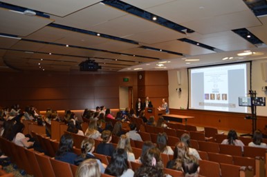 ConnOTA President Corrin Campbell giving the conference opening remarks.