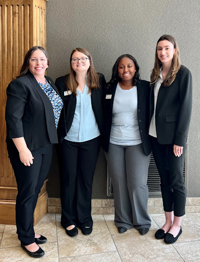 Kelsey Kennedy, Tlejah Chapman, Leah Shaffer, and 4th person