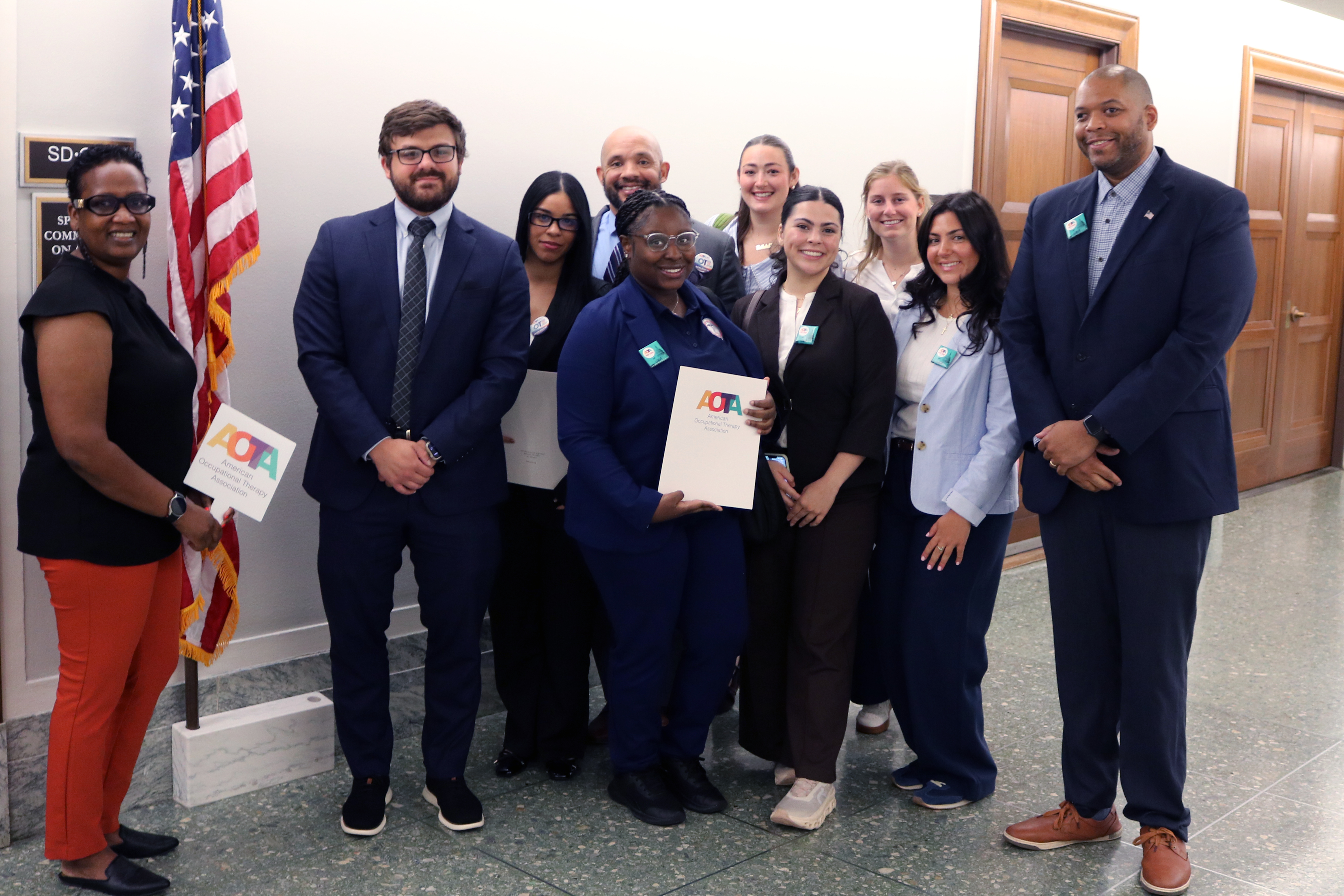OTPs standing with their Congressional representative on Hill Day 2026.
