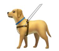 Seeing eye dog emoji