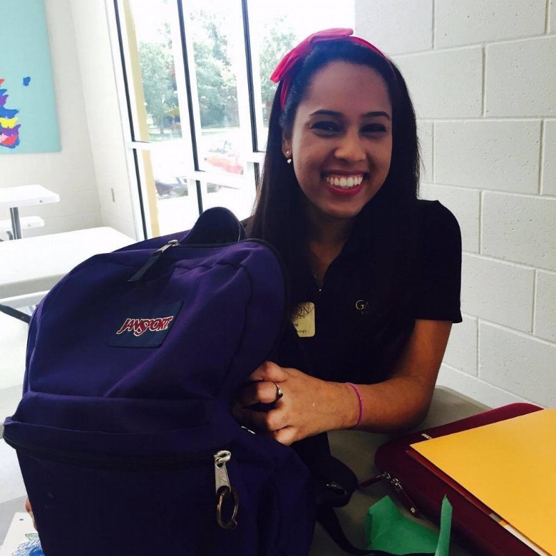 Sue Ram celebrating AOTA National Backpack Awareness Day