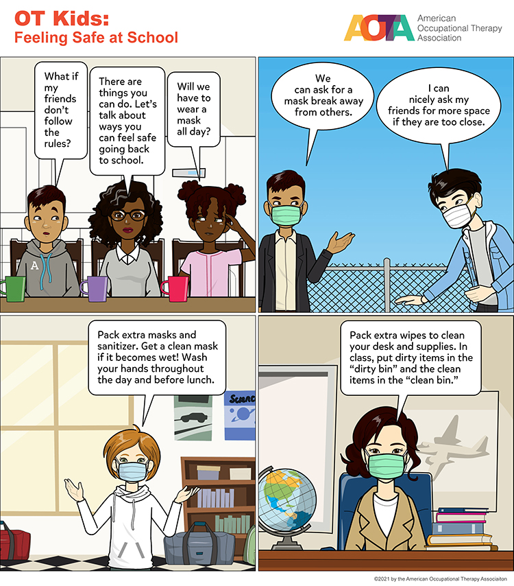 OT Kids Feeling Safe at School Comic Strip AOTA